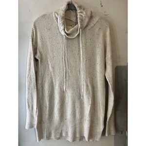 Ruby Rd Speckled Cowl Neck Sweater Long Sleeve Casual Women's Top Cream